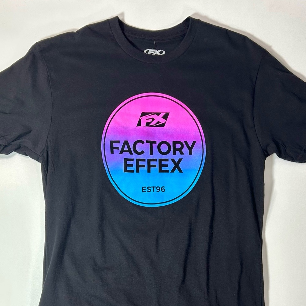 NWT Factory Effex FX M Sunset Circle Logo Purple Pink Motorcycle Shirt